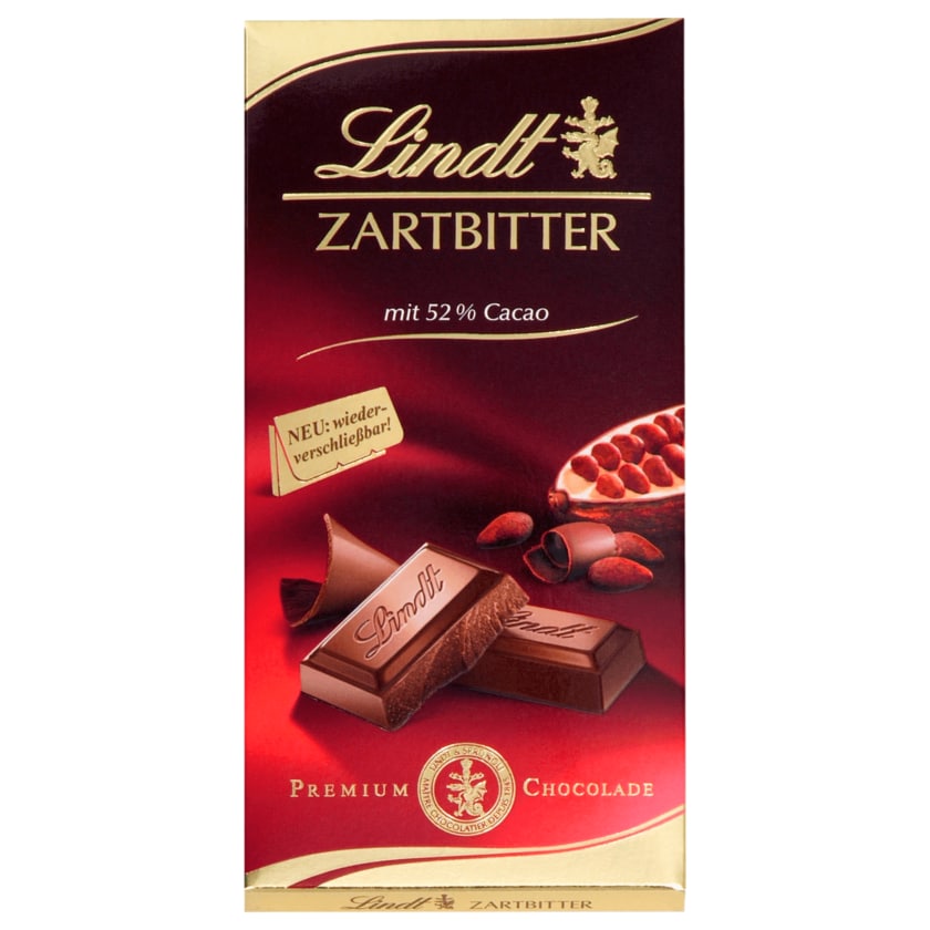 Lindt Schokolade Zartbitter 52% Cacao 100g